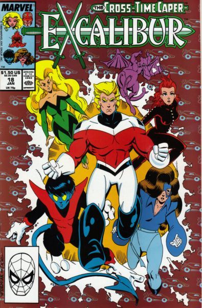 Excalibur, Vol. 1 The Cross-Time Caper, Part 7: Wild, Wild Wheels |  Issue#18A | Year:1989 | Series: Excalibur | Pub: Marvel Comics | Direct Edition