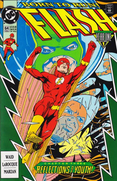 Flash, Vol. 2 Flash: Year One - Born To Run, Part 3: Reflections Of Youth |  Issue#64A | Year:1992 | Series: Flash | Pub: DC Comics | Direct Edition