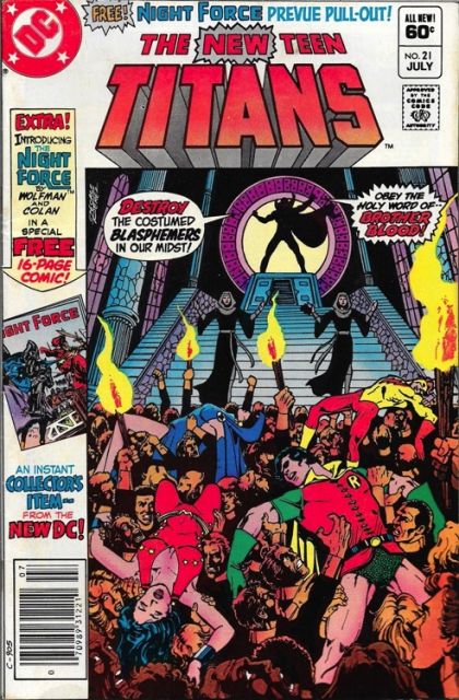 The New Teen Titans, Vol. 1 Beware The Wrath Of...Brother Blood |  Issue#21B | Year:1982 | Series: Teen Titans | Pub: DC Comics | Newsstand Edition