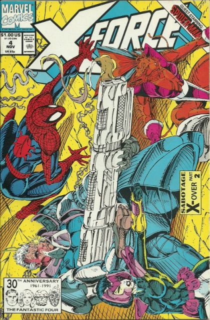 X-Force, Vol. 1 Sabotage - Part 2 |  Issue#4A | Year:1991 | Series: X-Force | Pub: Marvel Comics | Direct Edition