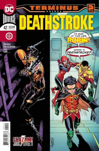 Deathstroke, Vol. 4 The Terminus Agenda, Part 2 |  Issue#42A | Year:2019 | Series: Deathstroke | Pub: DC Comics | Regular Carlo Pagulayan & Jason Paz Cover
