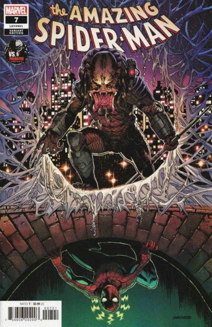The Amazing Spider-Man, Vol. 6  |  Issue#7B | Year:2022 | Series: Spider-Man | Pub: Marvel Comics | Cory Smith Predator Variant
