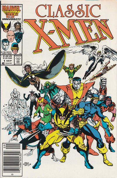 X-Men Classic First Night |  Issue#1B | Year:1986 | Series: X-Men | Pub: Marvel Comics | Newsstand Edition