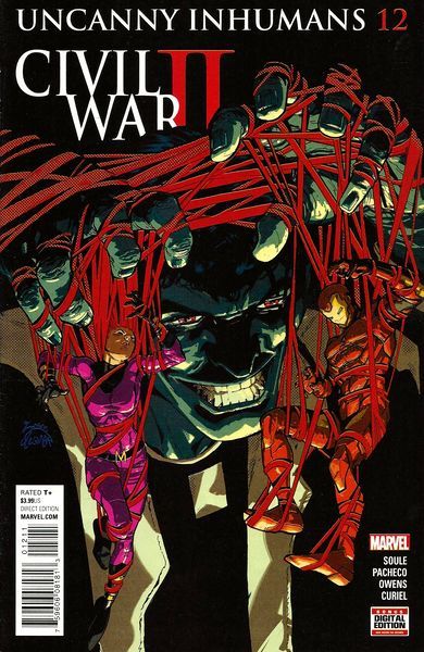 The Uncanny Inhumans Civil War II  |  Issue#12A | Year:2016 | Series: Inhumans | Pub: Marvel Comics | Ryan Stegman Regular Cover