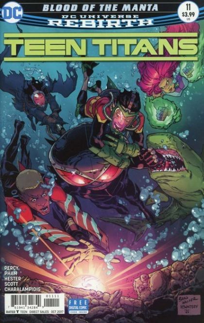 Teen Titans, Vol. 6 Blood of the Manta, Son Of The Seven Seas |  Issue#11A | Year:2017 | Series:  | Pub: DC Comics | Regular Brad Walker & Drew Hennessey Cover