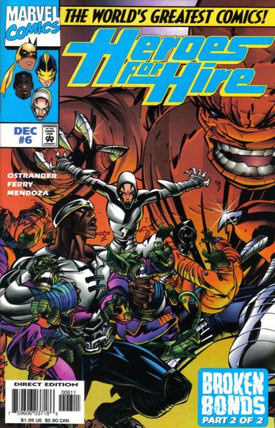 Heroes For Hire, Vol. 1 Broken Bonds, Part 2: Deviants Attack! |  Issue#6A | Year:1997 | Series: Heroes For Hire | Pub: Marvel Comics | Direct Edition