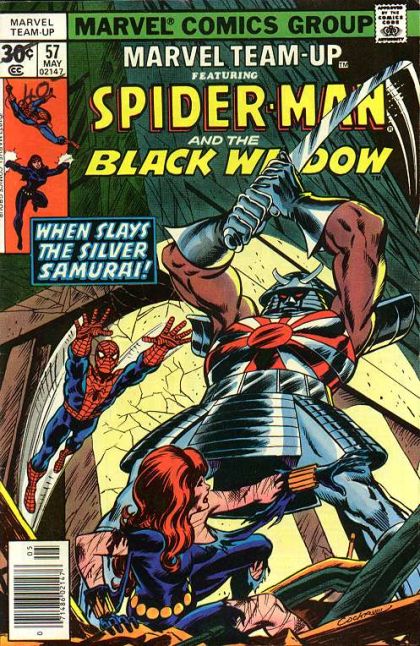 Marvel Team-Up, Vol. 1 Spider-Man And The Black Widow: When Slays The Silver Samurai! |  Issue#57B | Year:1977 | Series: Marvel Team-Up | Pub: Marvel Comics | Newsstand Edition