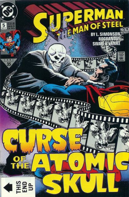 Superman: The Man of Steel The Curse of the Atomic Skull |  Issue#5A | Year:1991 | Series: Superman | Pub: DC Comics | Direct Edition