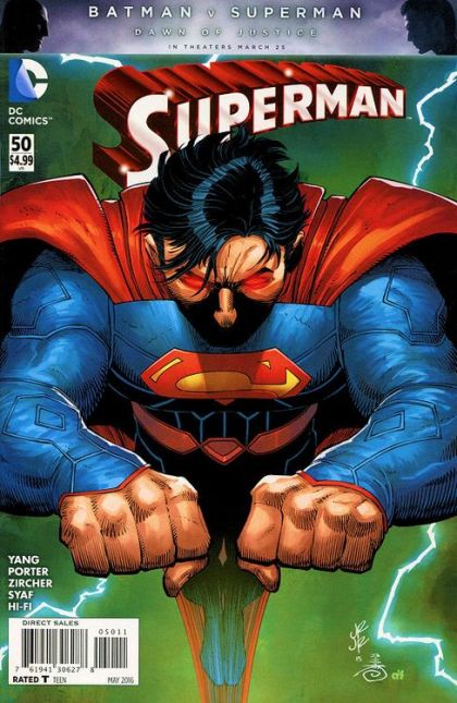 Superman, Vol. 3  |  Issue#50A | Year:2016 | Series: Superman | Pub: DC Comics | John Romita Jr. Regular Cover