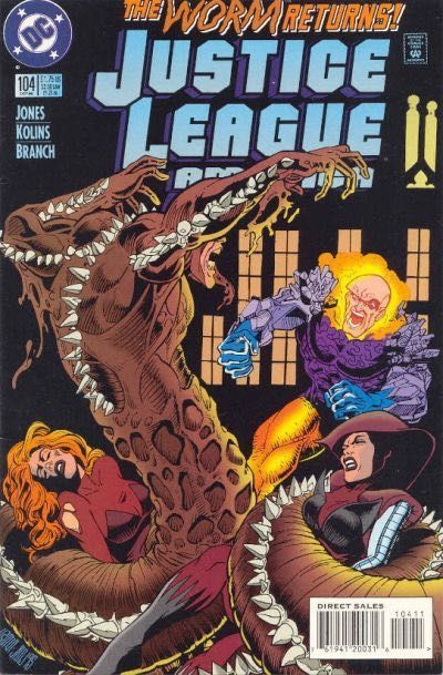 Justice League / International / America Pay The Reaper |  Issue#104A | Year:1995 | Series: Justice League | Pub: DC Comics | Direct Edition