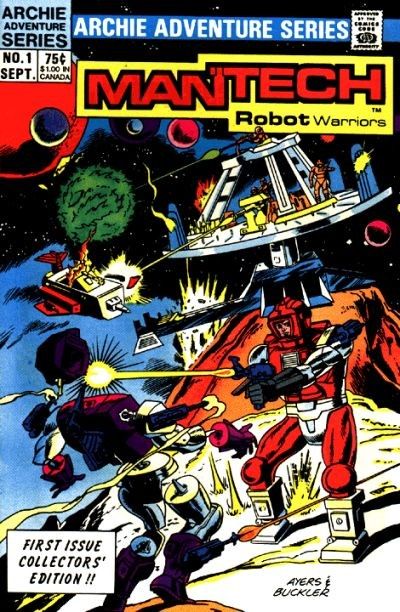 Mantech Robot Warriors Seige of the Renegade Robots |  Issue#1A | Year:1984 | Series:  | Pub: Archie Comic Publications | Direct Edition