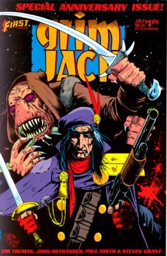 Grimjack Mortal Gods / Munden's Bar: Saturday Nights All Right For Fighting / You Say It's Your Birthday |  Issue#24 | Year:1986 | Series: Grimjack | Pub: First Comics |