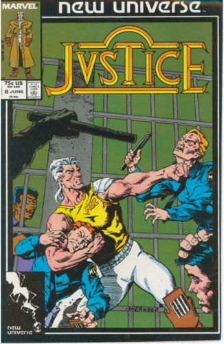 Justice (Marvel) "Blind-Sided" |  Issue#8A | Year:1987 | Series: New Universe | Pub: Marvel Comics | Direct Edition