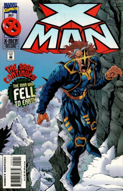 X-Man The Man Who Fell To Earth |  Issue#5A | Year:1995 | Series: X-Men | Pub: Marvel Comics | Direct Edition