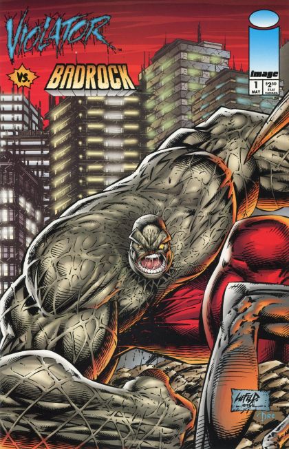 Violator vs. Badrock Rocks and Hard Places, Part 1 |  Issue#1B | Year:1995 | Series: Violator vs. Badrock | Pub: Image Comics | Badrock Variant Cover