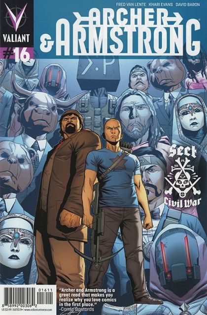Archer & Armstrong, Vol. 2 Sect Civil War, Part Three: No One Wants to Rule the World |  Issue#16A | Year:2013 | Series:  | Pub: Valiant Entertainment | Clayton Henry Regular Cover