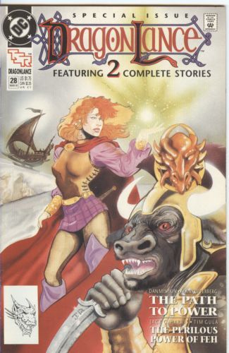 Dragonlance The Path to Power / The Perilous Power of Feh |  Issue#28A | Year:1991 | Series: Dragonlance | Pub: DC Comics | Direct Edition