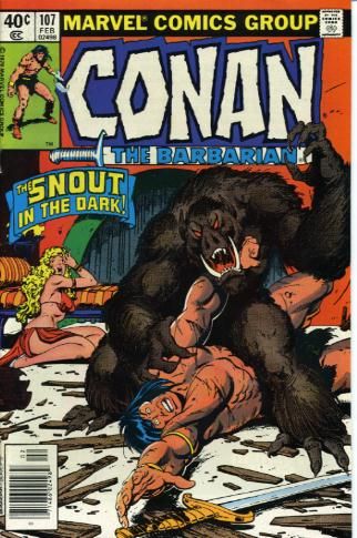Conan the Barbarian, Vol. 1 Demon of the Night |  Issue#107B | Year:1980 | Series: Conan | Pub: Marvel Comics | Newsstand Edition