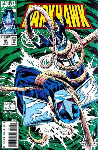 Darkhawk, Vol. 1 Burial At Sea |  Issue#33A | Year:1993 | Series: Darkhawk | Pub: Marvel Comics | Direct Edition