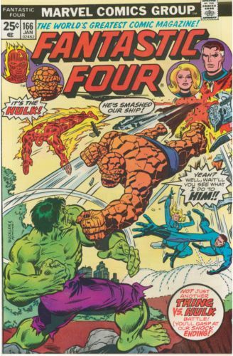 Fantastic Four, Vol. 1 If It's Tuesday, This Must Be the Hulk |  Issue#166A | Year:1975 | Series: Fantastic Four | Pub: Marvel Comics |