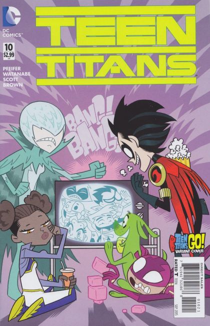 Teen Titans, Vol. 5 Rogue Targets, Part 2 |  Issue#10B | Year:2015 | Series: Teen Titans | Pub: DC Comics | Teen Titans Go! Variant Cover