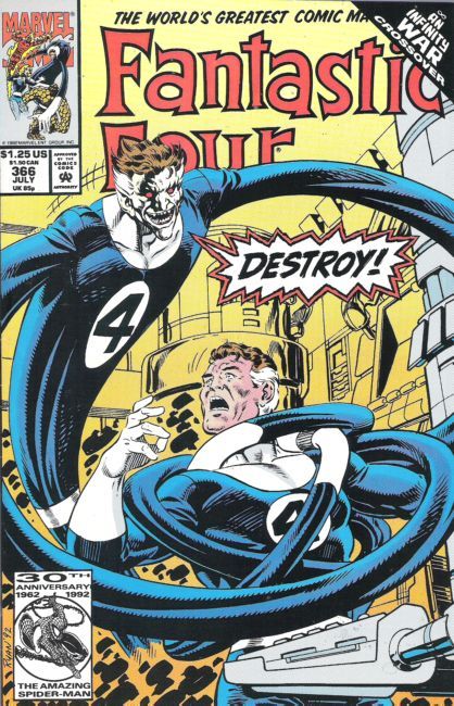 Fantastic Four, Vol. 1 Infinity War - The Enemy Within! |  Issue#366A | Year:1992 | Series: Fantastic Four | Pub: Marvel Comics |