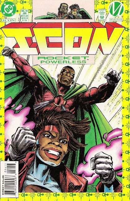 Icon Sans A Belt |  Issue#14A | Year:1994 | Series: Icon | Pub: DC Comics | Direct Edition