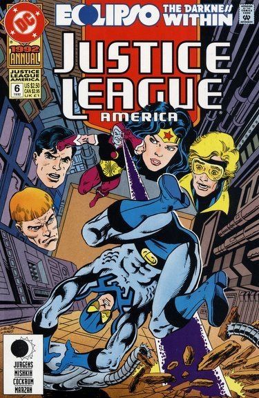 Justice League / International / America Annual Eclipso: The Darkness Within - Maximum Eclipse |  Issue#6A | Year:1992 | Series: JLA | Pub: DC Comics | Direct Edition