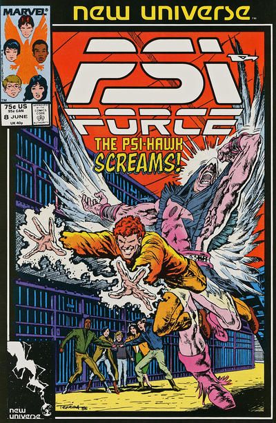 Psi Force "Trapped" |  Issue#8A | Year:1987 | Series: New Universe | Pub: Marvel Comics | Direct Edition