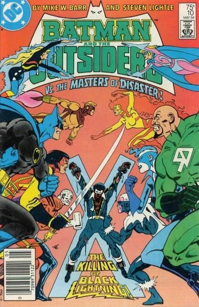 Batman and the Outsiders, Vol. 1 The Execution of Black Lightning |  Issue#10B | Year:1984 | Series: Outsiders | Pub: DC Comics | Newsstand Edition
