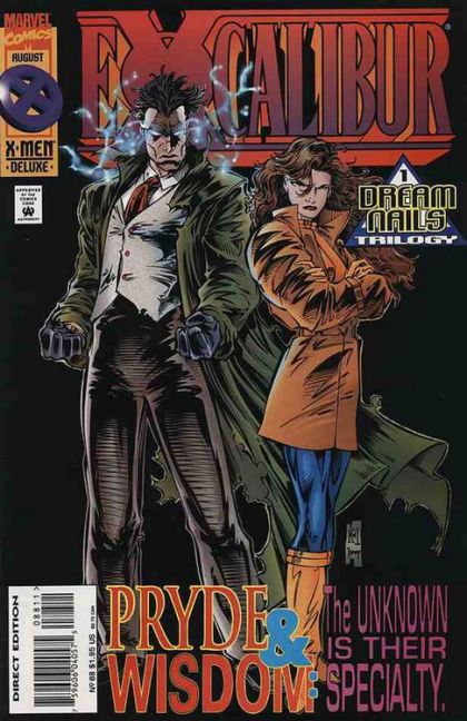 Excalibur, Vol. 1 Dream Nails Trilogy, Part 1: Dream Nails |  Issue#88A | Year:1995 | Series: Excalibur | Pub: Marvel Comics | Deluxe Direct Edition