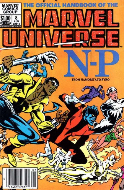 Official Handbook of the Marvel Universe, Vol. 1 Namorita to Pyro |  Issue#8B | Year:1983 | Series: Official Handbook of the Marvel Universe | Pub: Marvel Comics | Newsstand Edition
