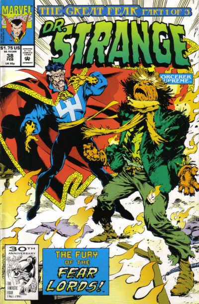 Doctor Strange: Sorcerer Supreme, Vol. 1 The Great Fear, Part 1: Fear Itself |  Issue#38A | Year:1991 | Series: Doctor Strange | Pub: Marvel Comics | Direct Edition