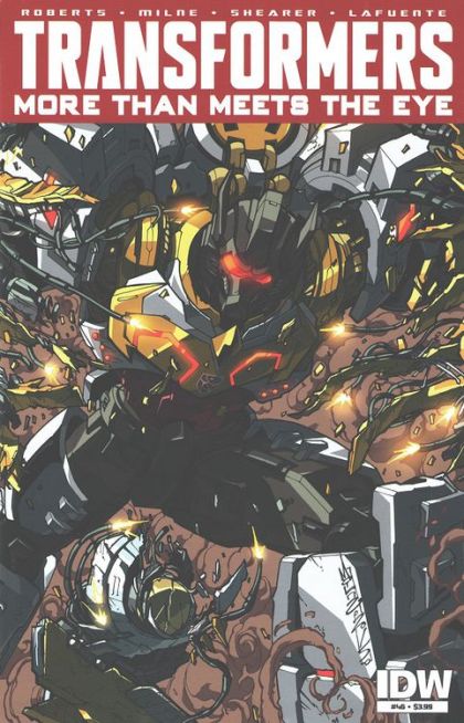 Transformers: More Than Meets the Eye Ongoing Animals |  Issue#46 | Year:2015 | Series: Transformers | Pub: IDW Publishing | Alex Milne & Josh 'Bee' Perez Regular Cover