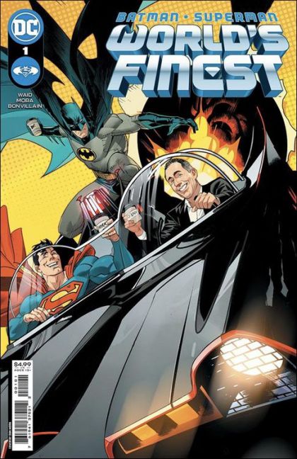 Batman / Superman: World's Finest, Vol. 2 The Devil Nezha, Chapter One |  Issue#1J | Year:2022 | Series:  | Pub: DC Comics | Jerry Seinfeld In The Bat-Mobile Getting Coffee, Dan Mora Variant