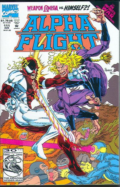 Alpha Flight, Vol. 1 Infinity War - Bare Bones, Part 2 |  Issue#111A | Year:1992 | Series: Alpha Flight | Pub: Marvel Comics | Direct Edition
