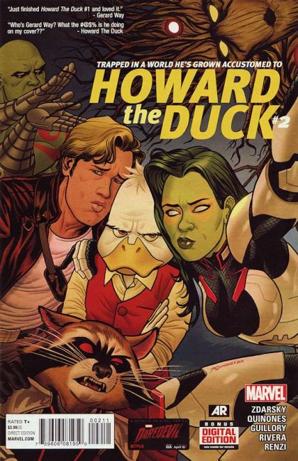 Howard the Duck, Vol. 4 Untitled / Hireable Heroes |  Issue#2A | Year:2015 | Series: Howard the Duck | Pub: Marvel Comics | Regular Joe Quinones Cover