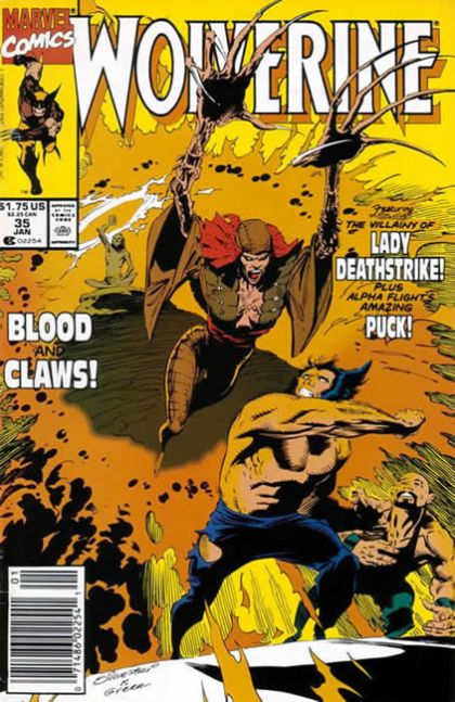 Wolverine, Vol. 2 Blood, Sand and Claws |  Issue#35B | Year:1991 | Series: Wolverine | Pub: Marvel Comics | Newsstand Edition