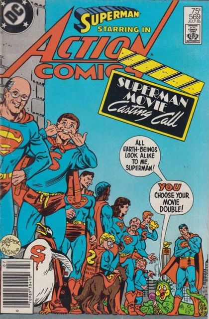 Action Comics, Vol. 1 The Force of Revenge / Casting Call |  Issue#569B | Year:1985 | Series:  | Pub: DC Comics | Newsstand Edition
