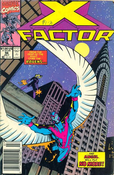 X-Factor, Vol. 1 Ravens |  Issue#56B | Year:1990 | Series: X-Factor | Pub: Marvel Comics | Newsstand Edition