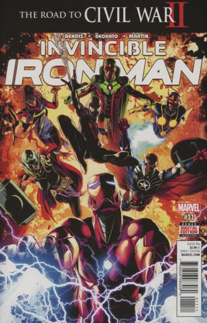Invincible Iron Man, Vol. 2  |  Issue#11A | Year:2016 | Series: Iron Man | Pub: Marvel Comics | Mike Deodato Jr. Regular Cover