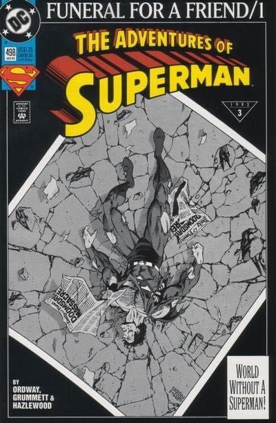 The Adventures of Superman Funeral For a Friend - Death of a Legend |  Issue#498A | Year:1992 | Series: Superman | Pub: DC Comics |