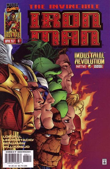 Iron Man, Vol. 2 Industrial Revolution - 2/2: Industrial Revelation! |  Issue#6A | Year:1997 | Series: Iron Man | Pub: Marvel Comics | Direct Edition