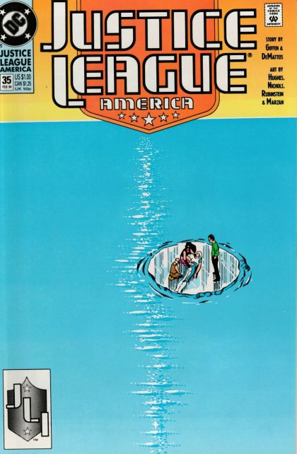 Justice League / International / America Lifeboat |  Issue#35A | Year:1990 | Series: Justice League | Pub: DC Comics | Direct Edition