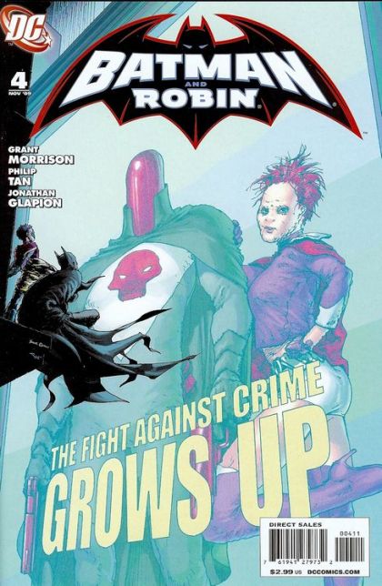 Batman and Robin, Vol. 1 Revenge of the Red Hood, Part One: Red Right Hand |  Issue#4A | Year:2009 | Series: Batman | Pub: DC Comics | Frank Quitely Regular Cover