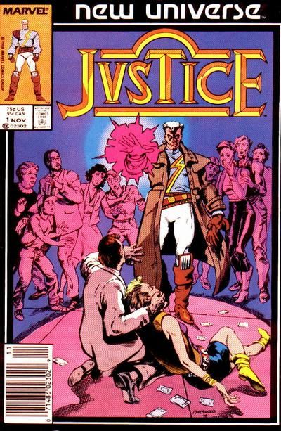 Justice (Marvel) Brave New World |  Issue#1B | Year:1986 | Series: New Universe | Pub: Marvel Comics | Newsstand Edition
