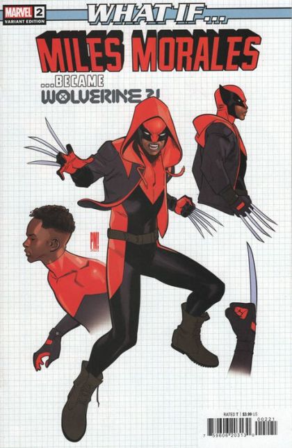 What If...Miles Morales What If... Miles Morales... became Wolverine?! |  Issue#2B | Year:2022 | Series:  | Pub: Marvel Comics | Paco Medina Incentive Concept Design Variant (1:10)