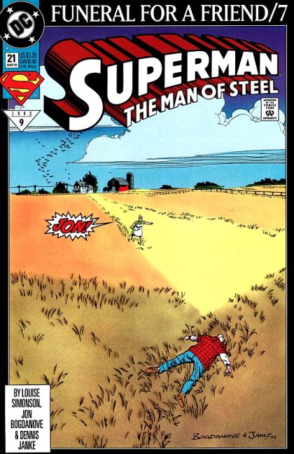 Superman: The Man of Steel Funeral For a Friend - Ghosts |  Issue#21A | Year:1993 | Series: Superman | Pub: DC Comics |