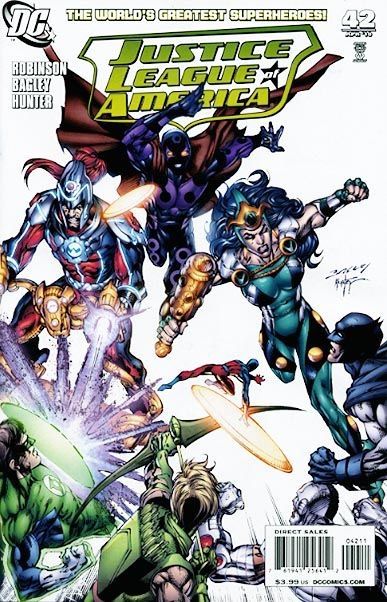Justice League of America, Vol. 2 Team History, Part Two |  Issue#42A | Year:2010 | Series: Justice League | Pub: DC Comics | Mark Bagley Regular
