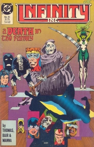 Infinity Inc., Vol. 1 A Death in the Family |  Issue#51 | Year:1988 | Series: Infinity Inc. | Pub: DC Comics |